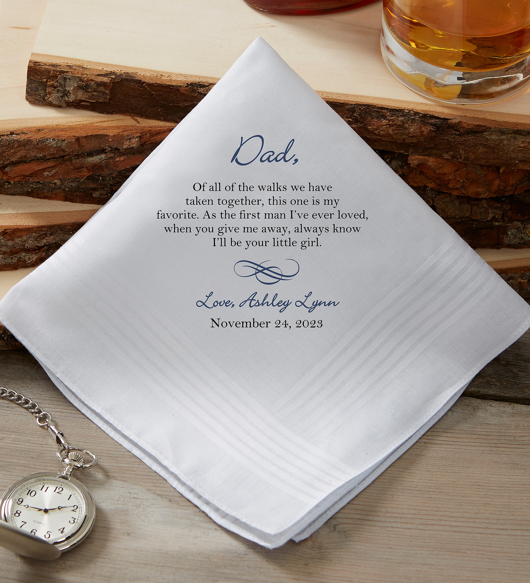 Father of the Bride Personalized Wedding Handkerchief